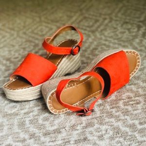 Orange Espadrille Sandals